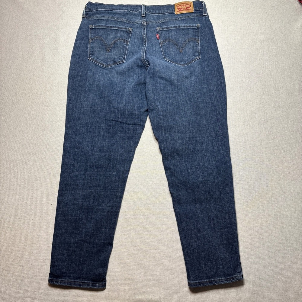 Levis Classic‎ Crop Denim Jeans Dark Wash Size 14 W32 - Picture 2 of 8